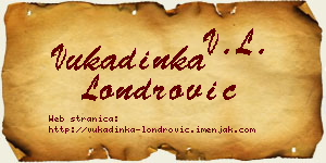 Vukadinka Londrović vizit kartica